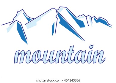 Mountain, abstract pattern, logo in vector EPS