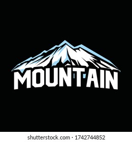 diseño de vector abstracto de montaña. vistas al paisaje de las colinas. buen logo de aventura