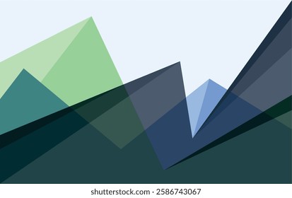 Mountain Abstract Wall Art Landscape Geometric Design Vector