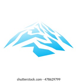 Mountain. Abstraction. Blue color