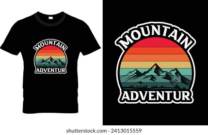 Mountain adventur t shirt design 