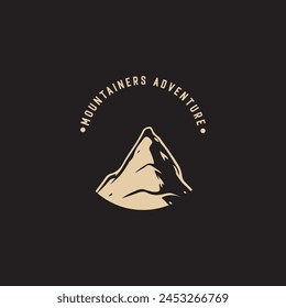 Mountain Adventure Abzeichen Logo Vektorgrafik Grafik der Illustration