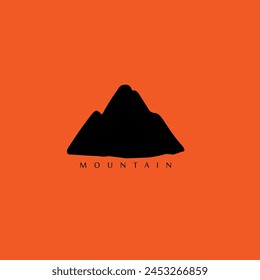 Mountain adventure badge logo vector graphic of illustration