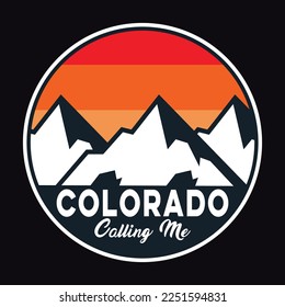 Mountain Adventure Emblem Patch Logo Poster Label Vector Illustration Retro Vintage Badge Sticker And T-shirt Design
