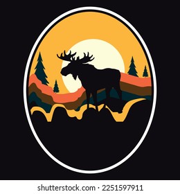 Mountain Adventure Emblem Patch Logo Poster Label Vector Illustration Retro Vintage Badge Sticker And T-shirt Design