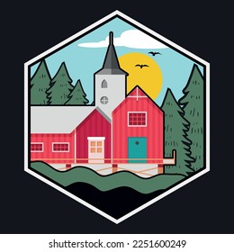 Montaña Adventure Emblem Patch Logo Etiqueta De Cartel Vector Ilustración Insignia De Vintage Retro Y Diseño De Camisetas