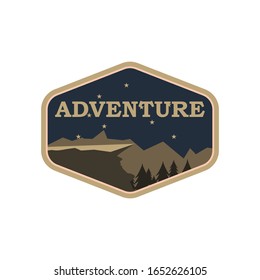 Mountain adventure emblems, badges and logo patches.