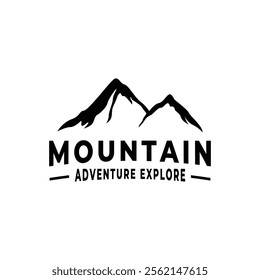 mountain adventure explore logo design vintage style