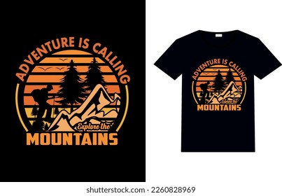MOUNTAIN ADVENTURE EXPLORE THE WORLD T-shirt Design