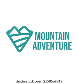 mountain adventure flat minimalist logo design