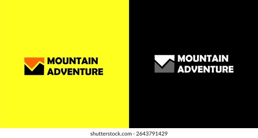 mountain adventure graphic logo illustration