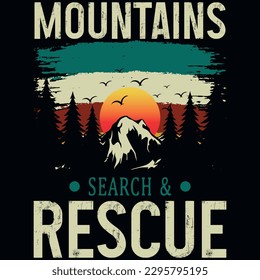 Mountain adventure graphics tshirt design