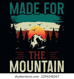 Mountain adventure graphics tshirt design 