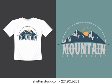 Mountain adventure hiking t-shirt design, traveling outdoor t-shirt vector design, printable template design
