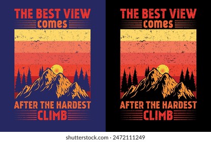 Mountain adventure hiking tshirt design, camping mountain, and hiking vintage t-shirt design with adventure is calling I must go hiking