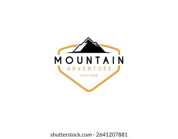 Mountain adventure hipster logos. Vintage Outdoor mountains Summer Camp badges or Patches.