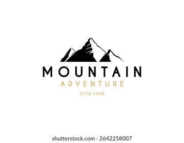 mountain adventure hipster logos. Vintage Outdoor mountains Summer Camp badges or Patches