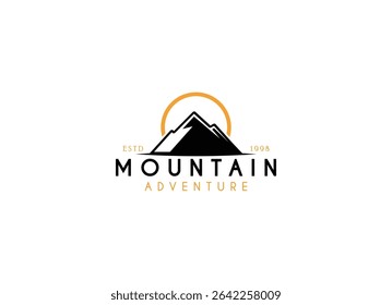 mountain adventure hipster logos. Vintage Outdoor mountains Summer Camp badges or Patches