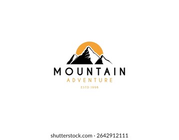 mountain adventure hipster logos. Vintage Outdoor mountains Summer Camp badges or Patches.