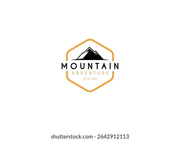 mountain adventure hipster logos. Vintage Outdoor mountains Summer Camp badges or Patches.