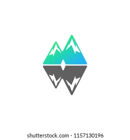 mountain adventure / initial m / mm logo template vector illustration