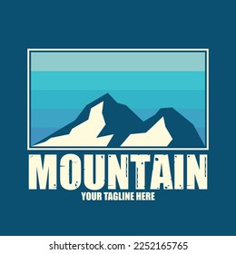 mountain adventure landscape icon vector illustration template design