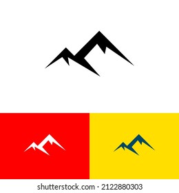 Mountain adventure landscape logo vector design concept. Travel outdoor hiking company brand logomark illustration. Can representing tourism, explore, wild, nature, sport, climbing.