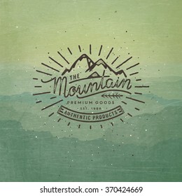 Mountain adventure lettering