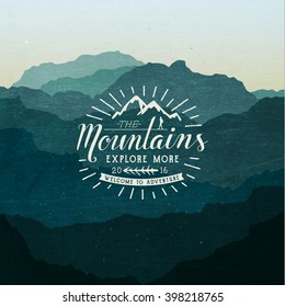 Mountain adventure lettering