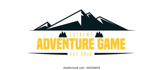 Mountain adventure logo badge