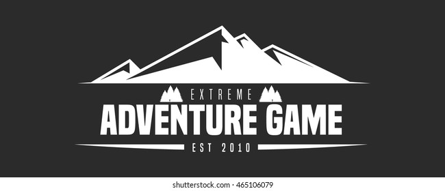 Mountain adventure logo badge