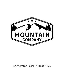 Mountain adventure logo. Badge design