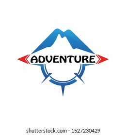 Mountain adventure logo design. Compass icon symbol