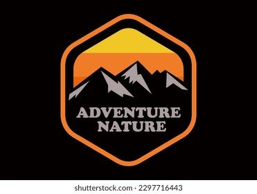 naturaleza del diseño del logotipo de la aventura de montaña