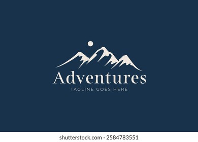 Mountain Adventure Logo Design for Outdoor Activities and Extreme Sports