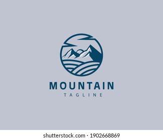 mountain adventure logo design mountain simple logo vecktor mountain logo vintage