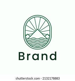 mountain adventure logo design vector.
