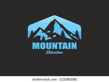 Mountain adventure logo design vector illustration