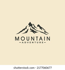 Mountain adventure logo design vector template