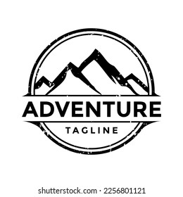 mountain adventure logo design vector template