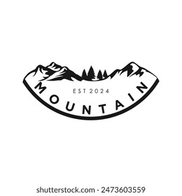 Mountain and adventure logo design vector with illustration premium concept idea