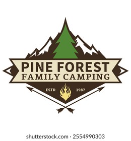 Mountain and adventure logo design vector with illustration premium concept idea