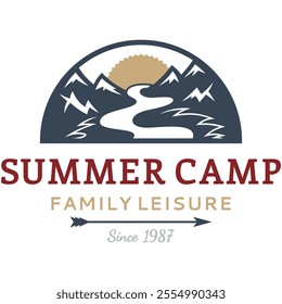 Mountain and adventure logo design vector with illustration premium concept idea