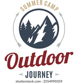 Mountain and adventure logo design vector with illustration premium concept idea