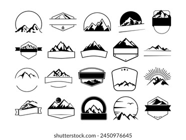 Mountain Adventure Logo Element Set