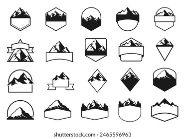 Mountain Adventure Logo Element Set