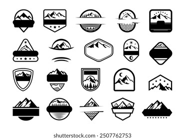 Mountain Adventure Logo Element Set