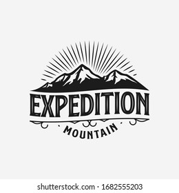 mountain and adventure logo, icon and illustration