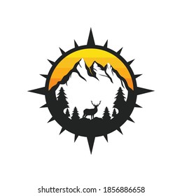 Mountain adventure logo icon vector template.Premium design mountain logo.