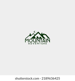 mountain adventure logo illustration vector design